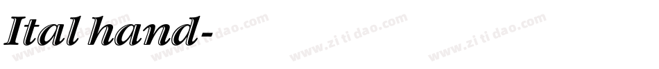 Ital hand字体转换